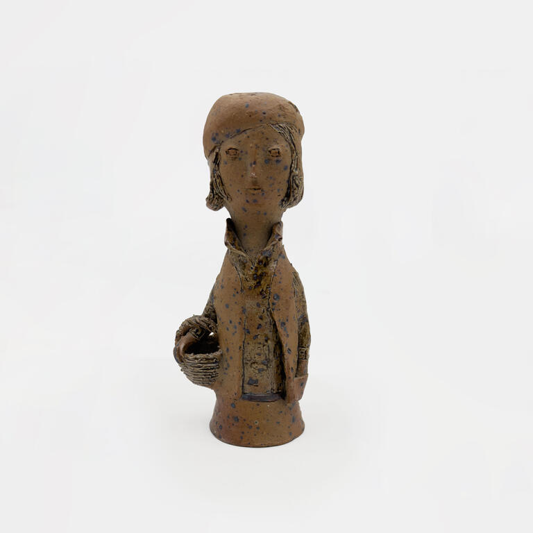 Catalogue raisonné, Jean & Jacqueline Lerat, Femme au béret et au long gilet, 1962