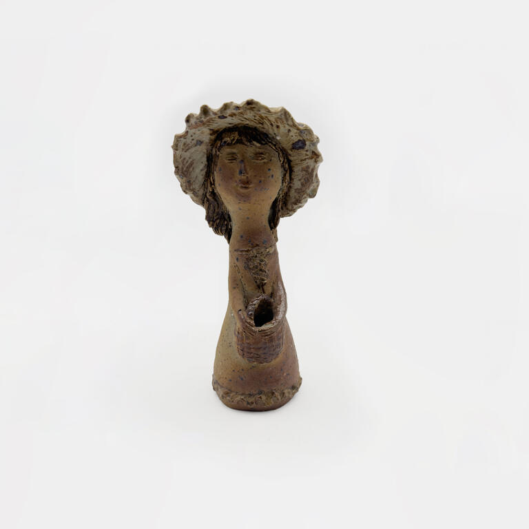 Catalogue raisonné, Jean & Jacqueline Lerat, Femme au large chapeau ondulé (bouquetière), 1970