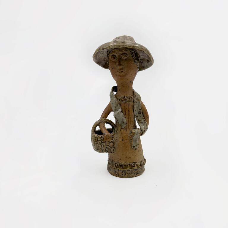 Catalogue raisonné, Jean & Jacqueline Lerat, Femme à la longue écharpe portée à gauche (bouquetière), 1968