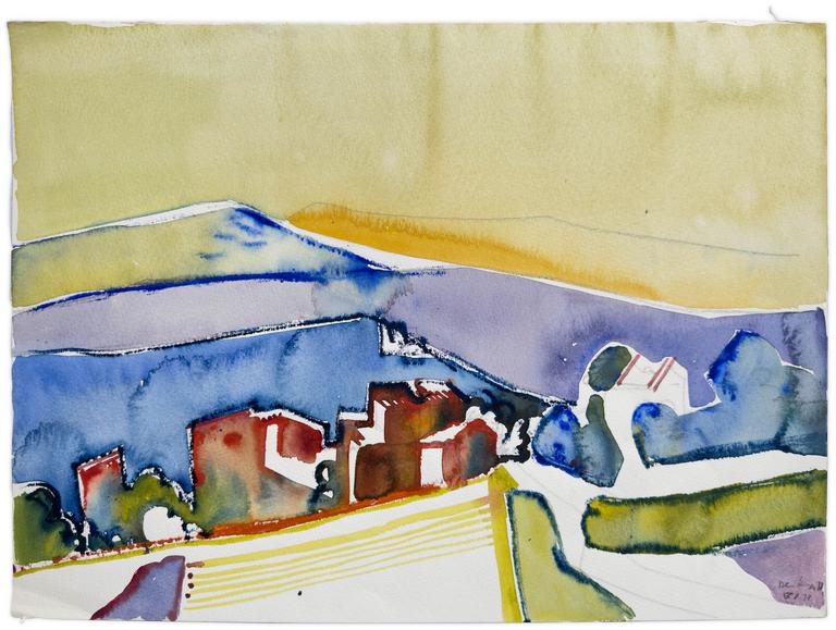 Catalogue raisonné, Adolphe Deville, Village en Provence,1978