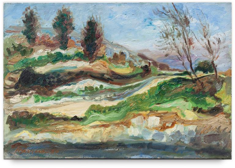 Henri Baviera, Paysage en Provence — 1960