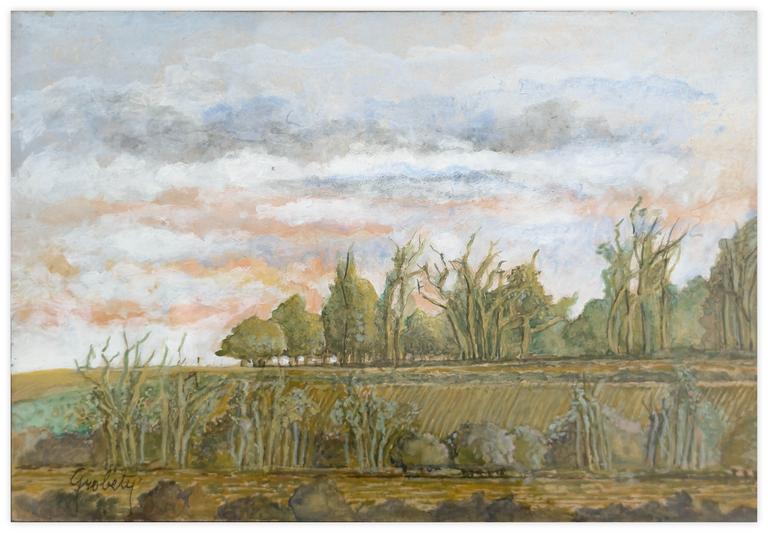 Catalogue raisonné, Claude Grobéty, Paysage à l’aube - 2000
