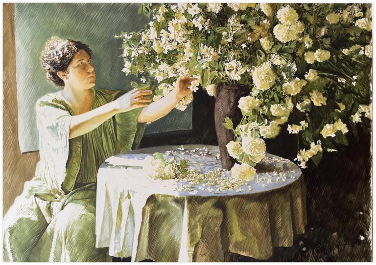 Catalogue raisonné, Claude Grobéty, Temps les bras vers le bouquet - 1980