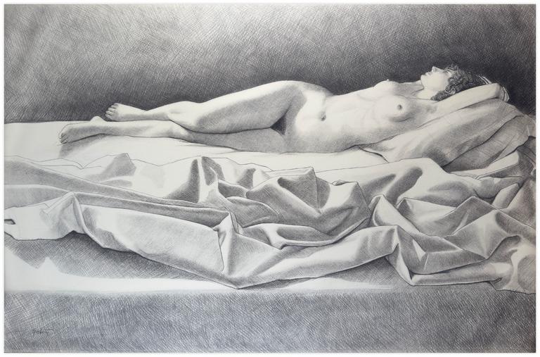 Catalogue raisonné, Claude Grobéty, Nu drappé - 1972