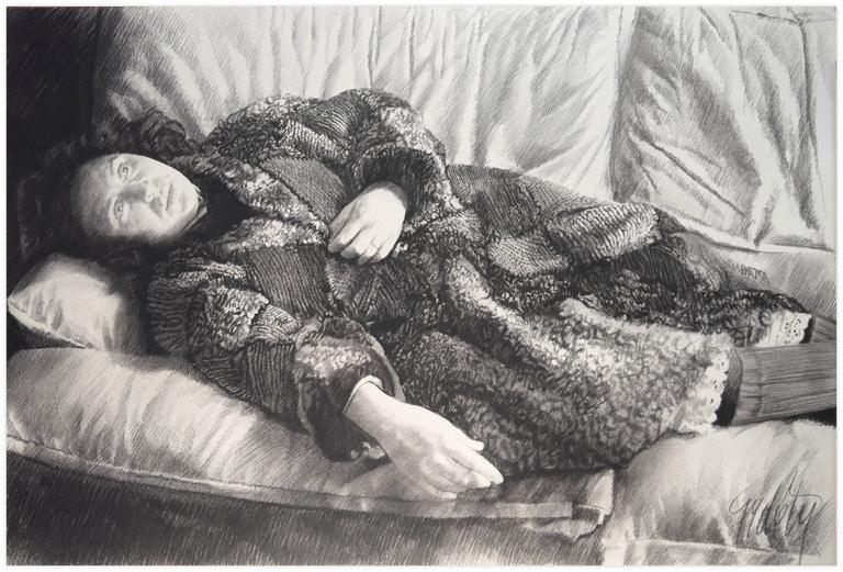 Catalogue raisonné, Claude Grobéty, Couché manteau de laine - 1981
