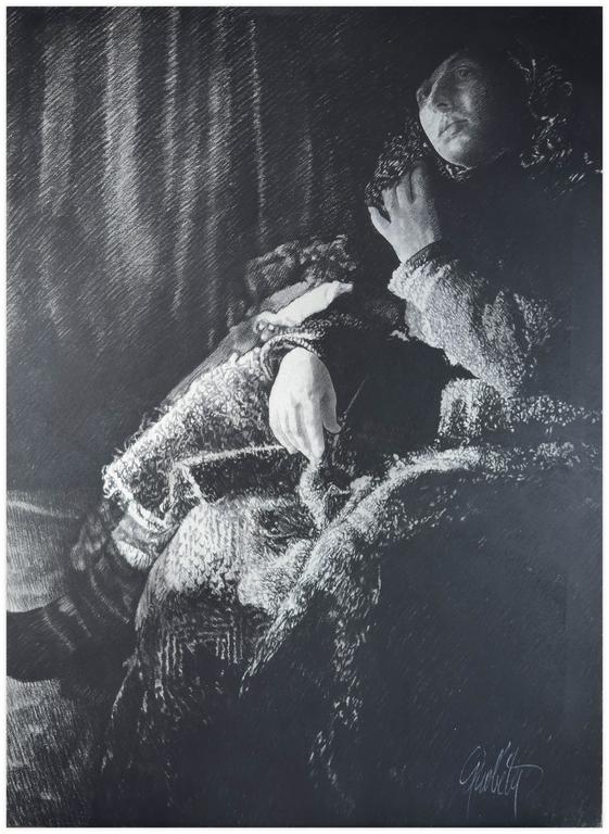 Catalogue raisonné, Claude Grobéty, Fusain impressionniste - circa 1982