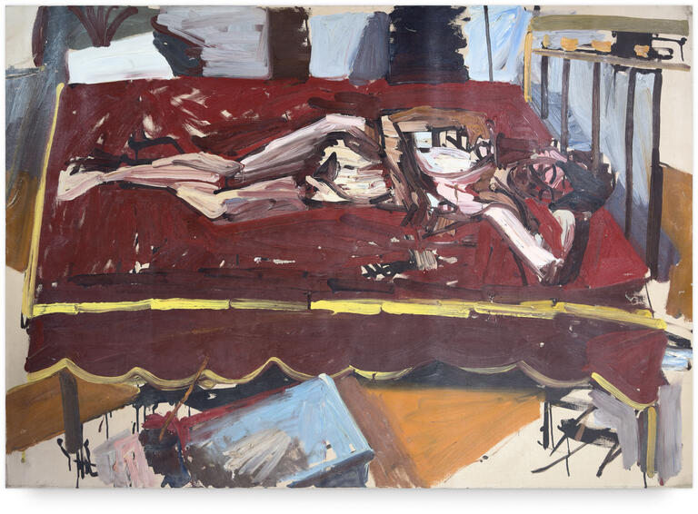 Catalogue raisonné, Michel Mousseau, Nu fond rouge, circa 1965