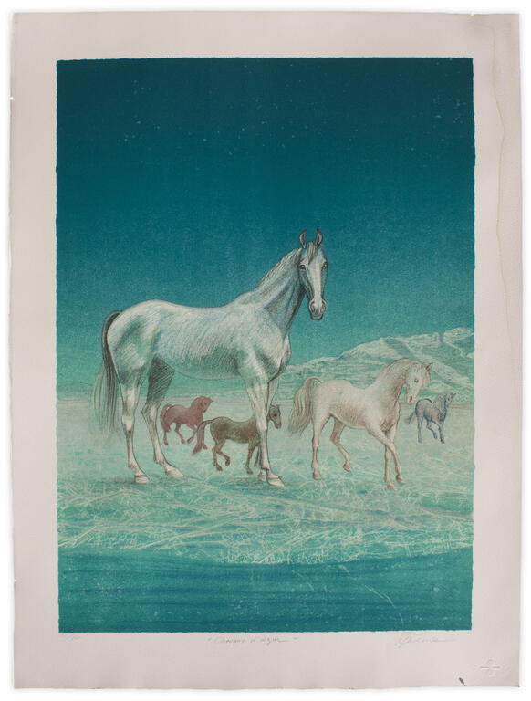 Catalogue raisonné, Henri Baviera, CHEVAUX D’AZUR — 1985