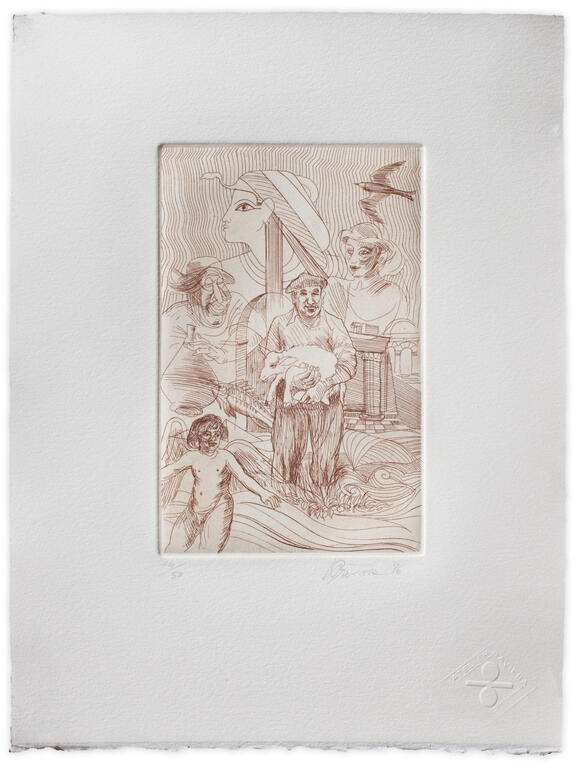 Catalogue raisonné, Henri Baviera, L’HOMME AU MOUTON — 1986