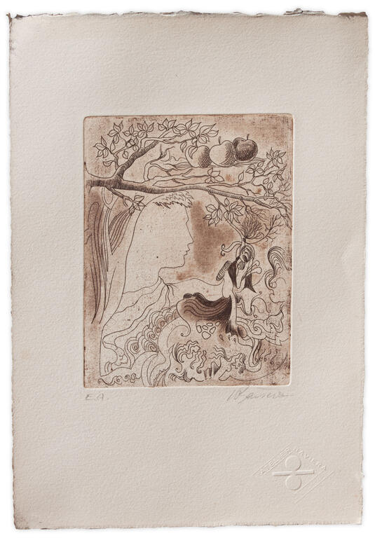 Catalogue raisonné, Henri Baviera, TROIS POMMES AU DESSUS DU DOUTE — 1981