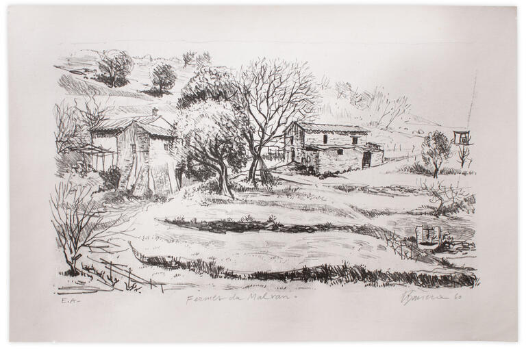 Catalogue raisonné, Henri Baviera, FERMES DU MALVAN — 1960