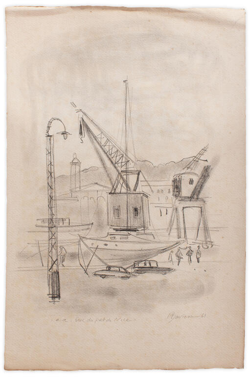 Catalogue raisonné, Henri Baviera, GRUE DU PORT DE NICE — 1961