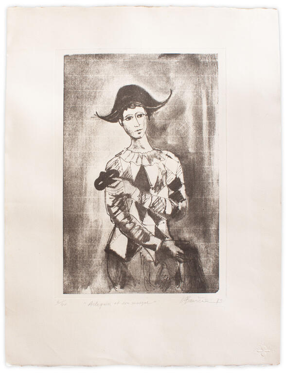 Catalogue raisonné, Henri Baviera, ARLEQUIN MASQUÉ — 1973