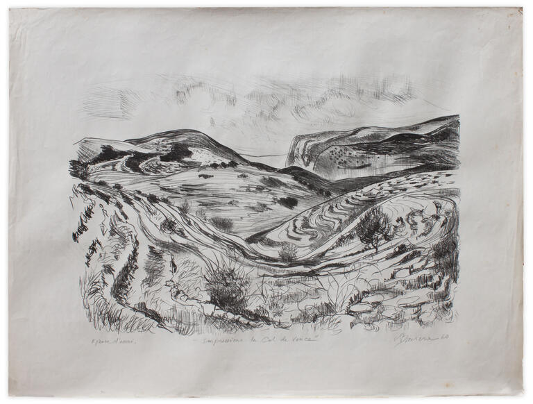 Catalogue raisonné, Henri Baviera, IMPRESSIONS DU COL DE VENCE — 1960