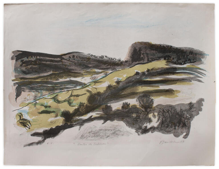 Catalogue raisonné, Henri Baviera, PENTES DU LUBÉRON — 1964