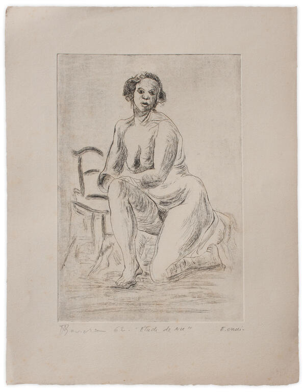 Catalogue raisonné, Henri Baviera, ETUDE DE NU — 1962