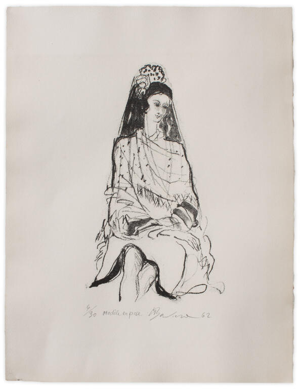 Catalogue raisonné, Henri Baviera, MODÈLE EN POSE — 1962