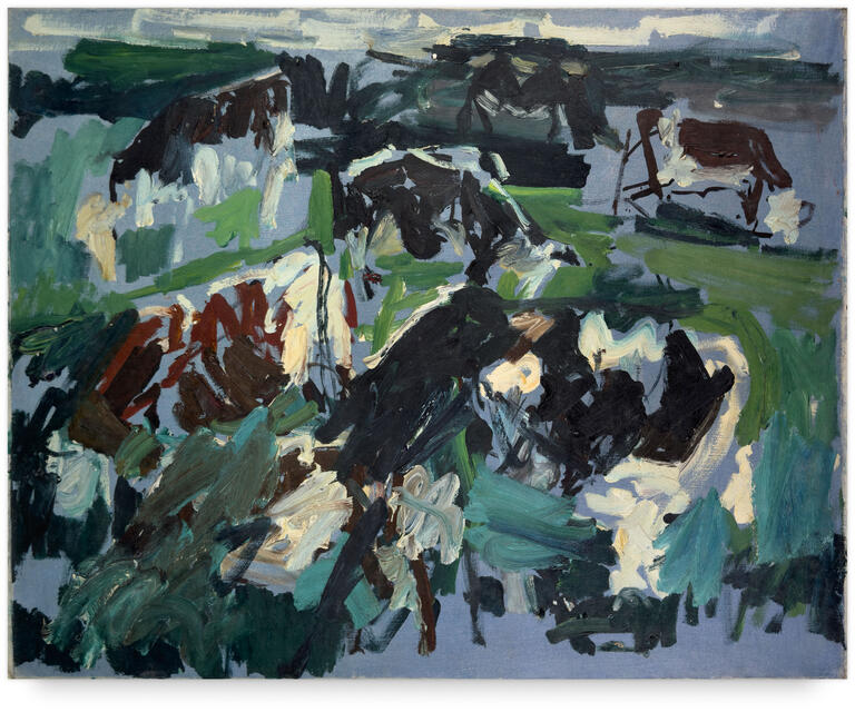 Catalogue raisonné, Michel Mousseau, Vaches au pré, circa 1975