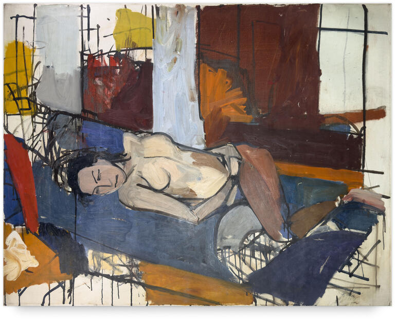 Catalogue raisonné, Michel Mousseau, Nu tissu bleu, circa 1965