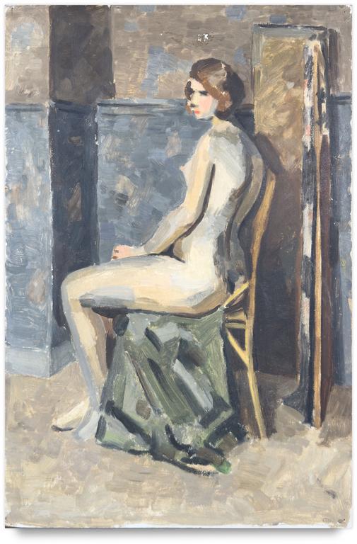 Catalogue raisonné, oeuvre de l'artiste Hans Seiler - Nu assis (demi-dos), circa 1929