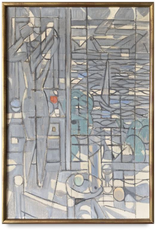 Catalogue raisonné, oeuvre de l'artiste Hans Seiler - Nu devant la fenêtre, circa 1960