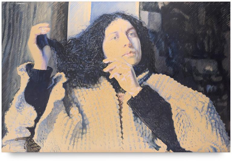 Catalogue raisonné, Claude Grobéty, Grand châle, maintient les cheveux - circa 1980