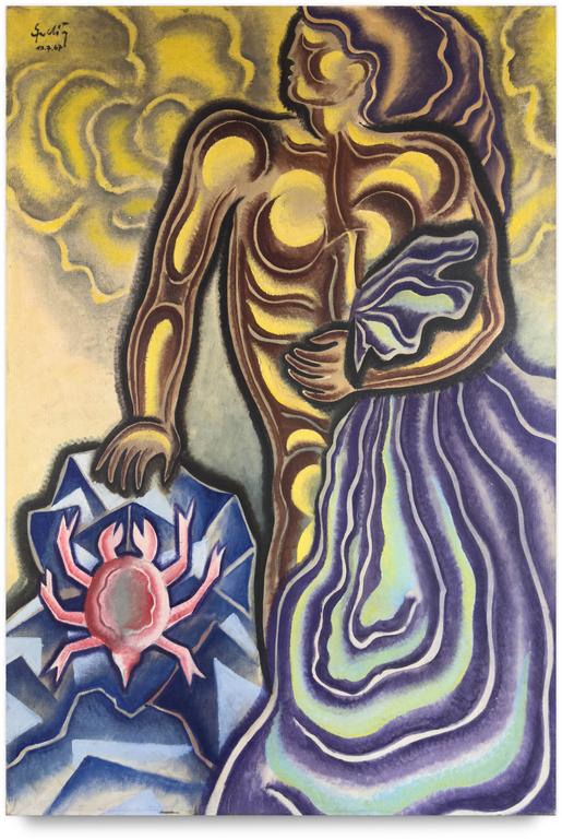 Catalogue raisonné, Claude Grobéty, Baigneuse au crabe - 1967