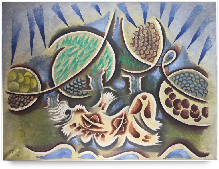 Catalogue raisonné, Claude Grobéty, Plateau, gnome couché - 1966