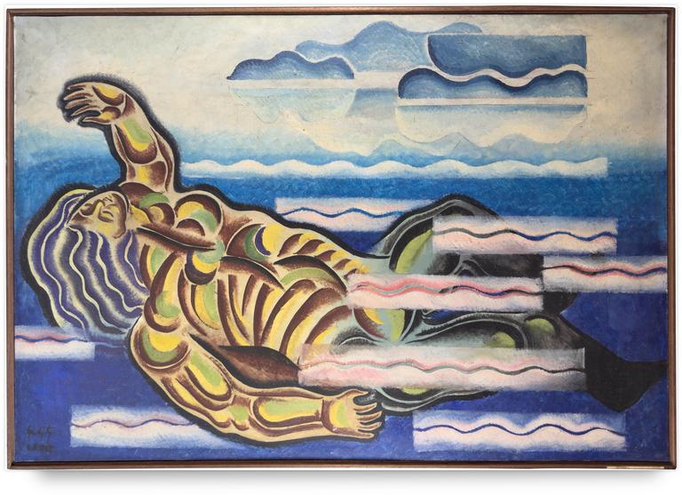 Catalogue raisonné, Claude Grobéty, La nageuse - 1967