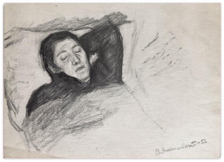 Catalogue raisonné, Vladimir Yankilevsky, Mum sleeping, 1956