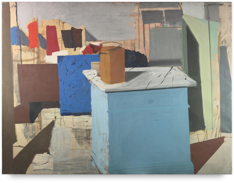 Catalogue raisonné, Michel Mousseau, Petit Buffet bleu, circa 1971-1974