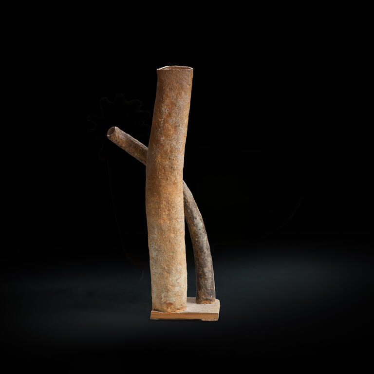 Catalogue raisonné, Jacqueline Lerat, Deux tiges, une noire, une blanche, 1985