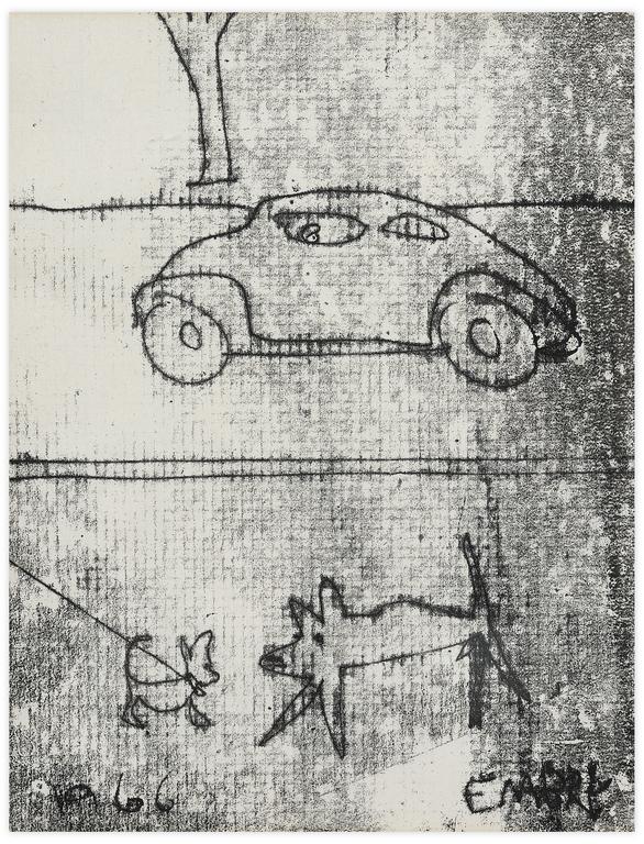 Catalogue raisonné, Norris Embry, Sans titre (Automobile et deux chiens), 1966