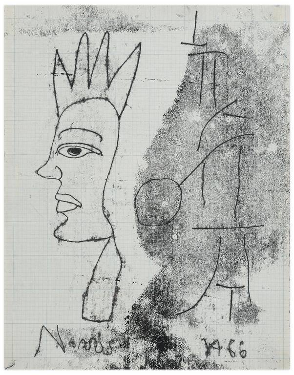 Catalogue raisonné, Norris Embry, Sans titre (Tête couronnée de profil), 1966