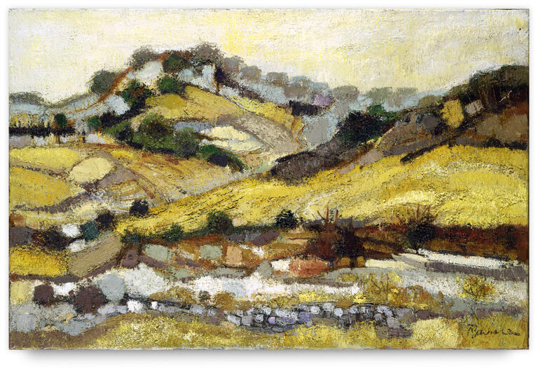 Catalogue raisonné, Henri Baviera, Paysage du col de vence — 1963