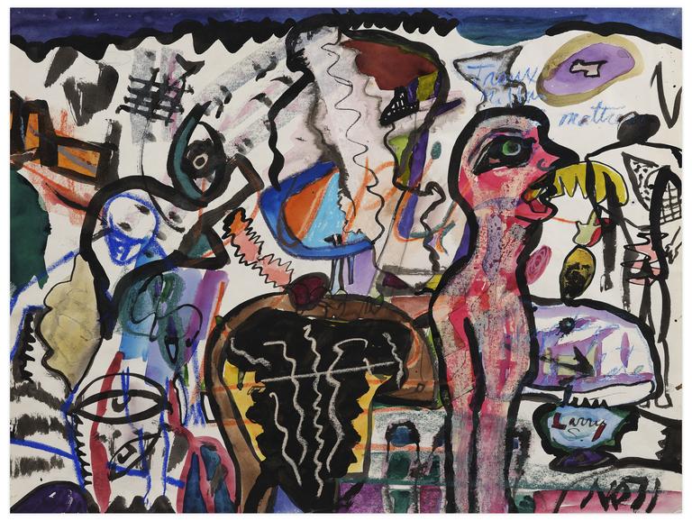 Catalogue raisonné, Norris Embry, Sans titre (Figure rouge, de profil à droite), 1971