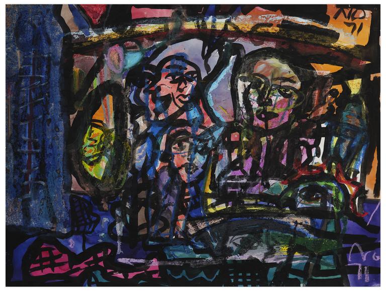 Catalogue raisonné, Norris Embry, Sans titre (Trois visages), 1971