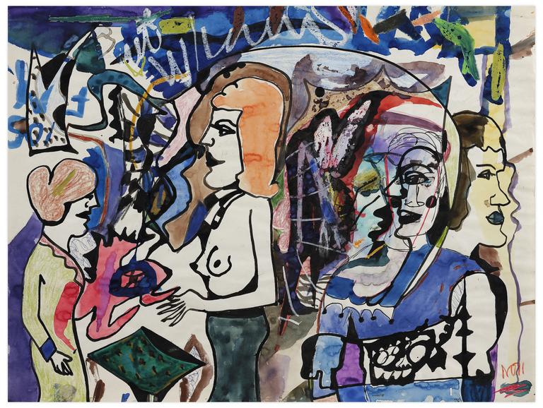 Catalogue raisonné, Norris Embry, Sans titre (Femme nue en buste, de profil à gauche), 1971