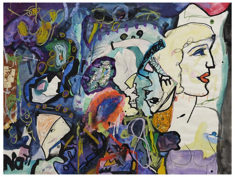 Catalogue raisonné, Norris Embry, Sans titre (Femme à mi-corps, de profil à droite), 1971