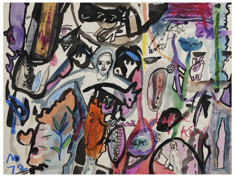 Catalogue raisonné, Norris Embry, Sans titre (Homme et chien), 1972