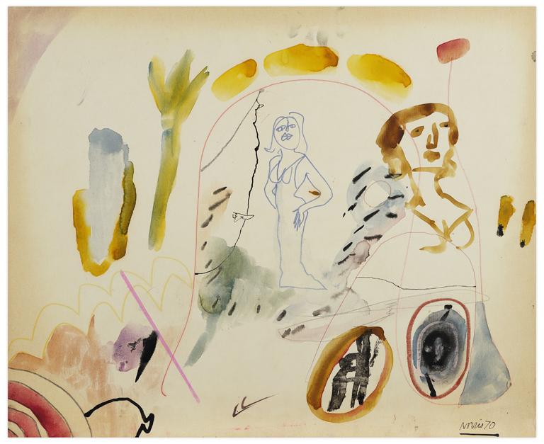 Catalogue raisonné, Norris Embry, Sans titre (Femme en robe et femme en buste), 1970