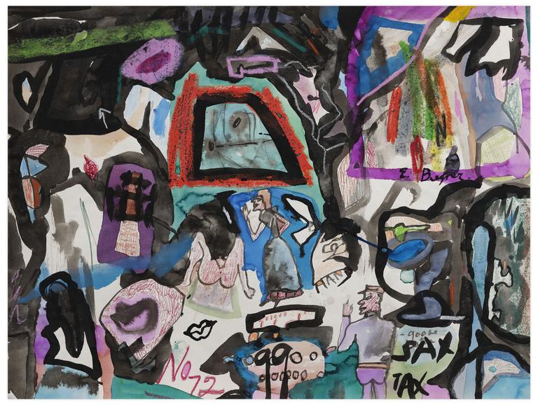 Catalogue raisonné, Norris Embry, Sans titre (Sax Tax), 1972