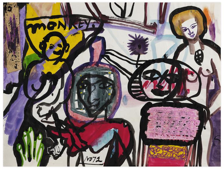Catalogue raisonné, Norris Embry, Sans titre (Monkey), 1972
