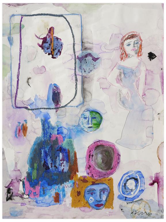 Catalogue raisonné, Norris Embry, Sans titre (Femme en robe bleue), 1966

