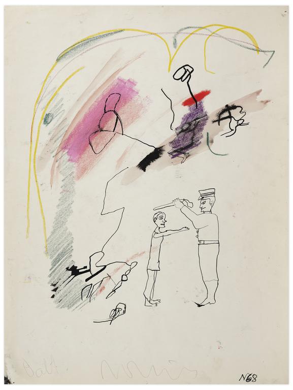 Catalogue raisonné, Norris Embry, Sans titre (Policier et adolescent), 1968
