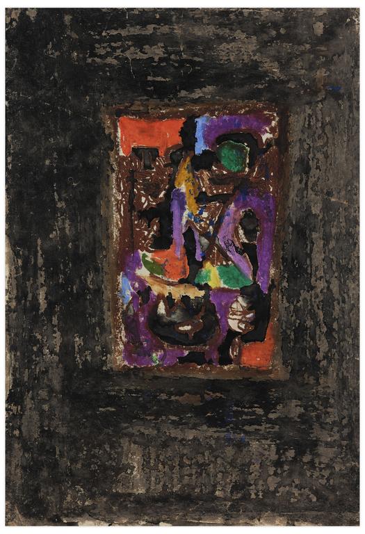 Catalogue raisonné, Norris Embry, Sans titre (Composition, bords noir), 1960