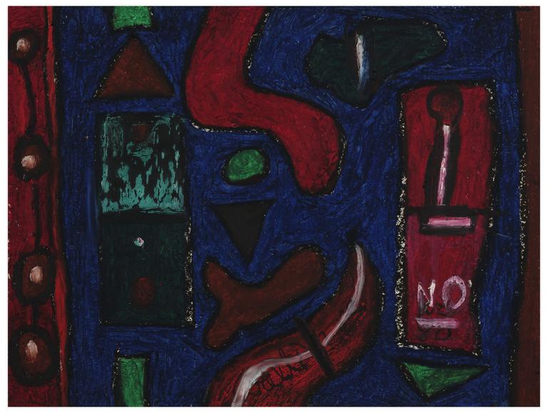 Norris Embry, Sans titre (Composition rouge et bleue), 1980