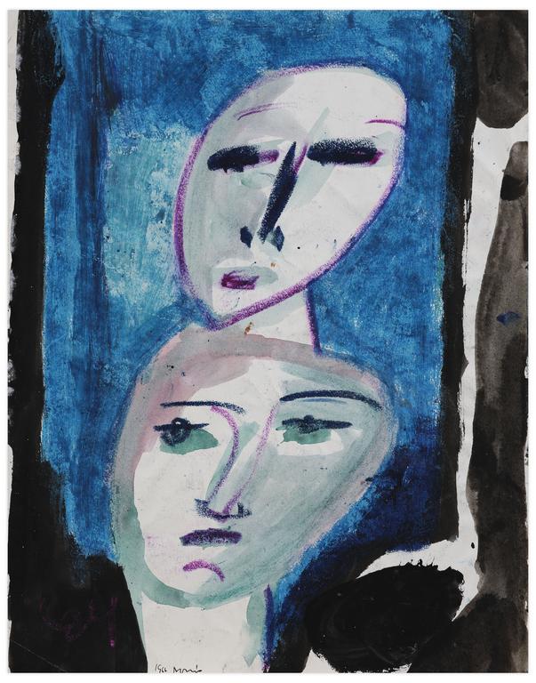 Catalogue raisonné, Norris Embry, Sans titre (Deux visages superposés), 1966