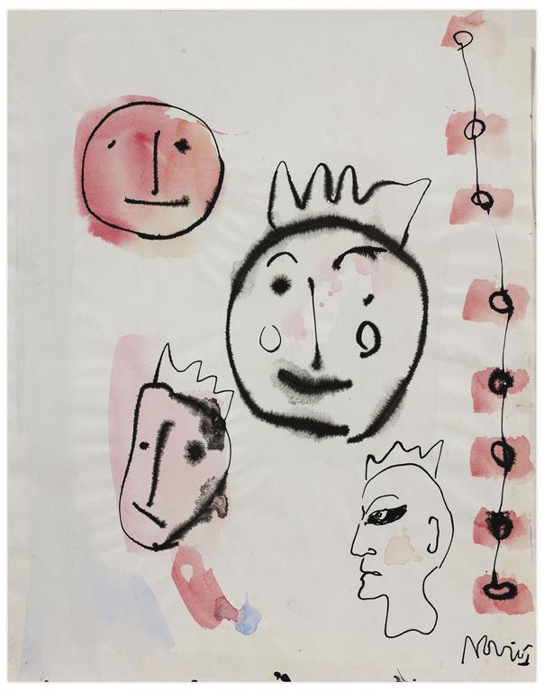 Catalogue raisonné, Norris Embry, Sans titre (Quatre visages), vers 1965-66