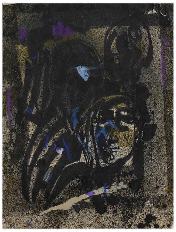 Catalogue raisonné, Norris Embry, Sans titre (Visage noir), vers 1955-60